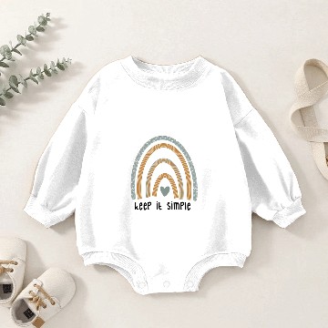 Discover Boho Rainbow Keep it Simple Baby Romper Sweatshirts