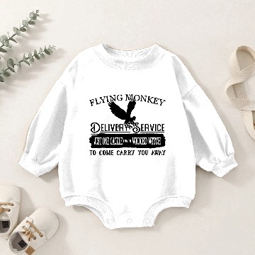 Discover Flying Monkey Service Baby Romper Sweatshirts