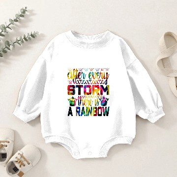 Discover After Every Storm There Is A Rainbow Motivation Baby Romper Sweatshirts