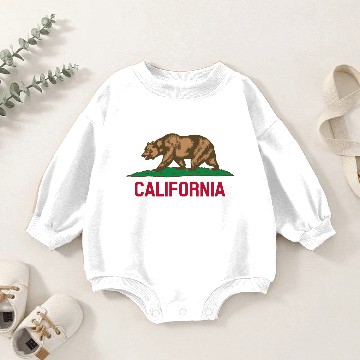 Discover California Bear Baby Romper Sweatshirts