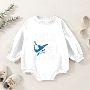 Discover Shark attack Ready To Attack 2 Baby Romper Sweatshirts