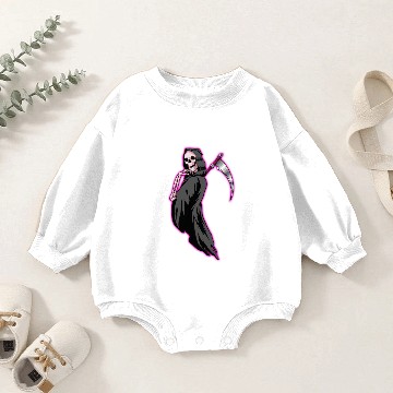 Discover Skeleton Grim Reaper Halloween v3 Baby Romper Sweatshirts
