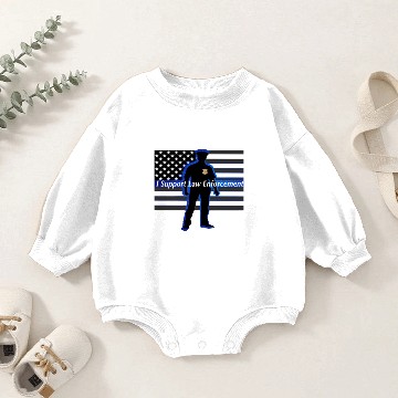 Discover I Support Law Enforcement Baby Romper Sweatshirts