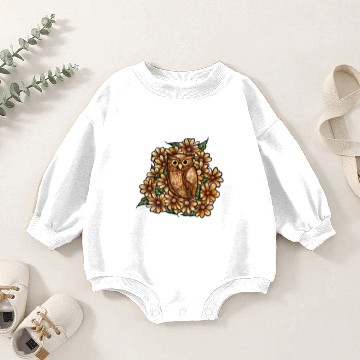 Discover Daisy Owl Baby Romper Sweatshirts