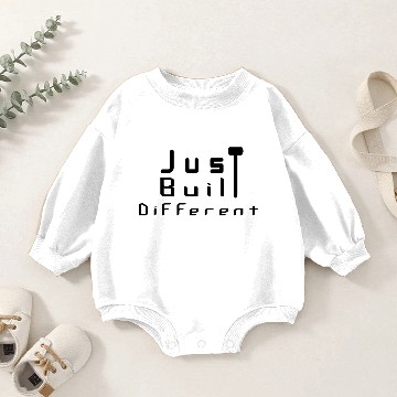 Discover Just Built Different Baby Romper Sweatshirts