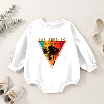 Discover Los Angeles Palm & Beach! Baby Romper Sweatshirts