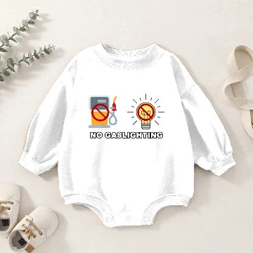 Discover No Gaslighting Baby Romper Sweatshirts