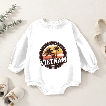 Discover Vietnam Vintage Beach Design / Gift Idea Baby Romper Sweatshirts