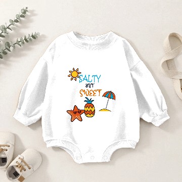 Discover Salty and sweet pineappleTropical Beach Baby Romper Sweatshirts