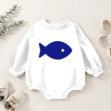 Discover Solid Fish Baby Romper Sweatshirts