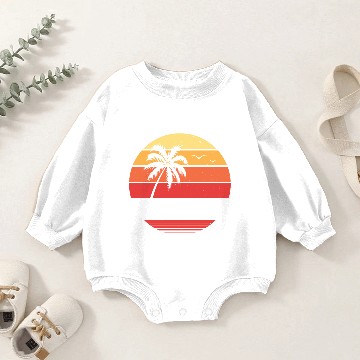 Discover Hollywood Vinatge palms Baby Romper Sweatshirts