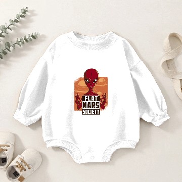 Discover Flat Mars Society Flat Earth Gift flatmars Baby Romper Sweatshirts