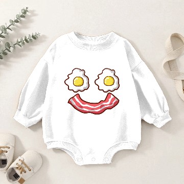 Discover Breakfast Eggs Bacon Gift Baby Romper Sweatshirts