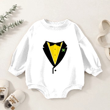 Discover Jamaican Tuxedo Baby Romper Sweatshirts