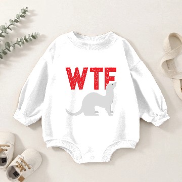 Discover Wtf Where'S The Ferret Funny Ferrets Animal Lovers Baby Romper Sweatshirts