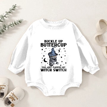 Discover Cat Halloween Flipped My Witch Switch Baby Romper Sweatshirts