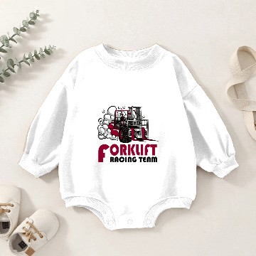 Discover Forklift Racing Team Baby Romper Sweatshirts