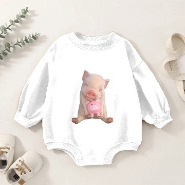 Discover Piglet with Pink Toy Baby Romper Sweatshirts