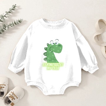 Discover ask me about my trex Baby Romper Sweatshirts