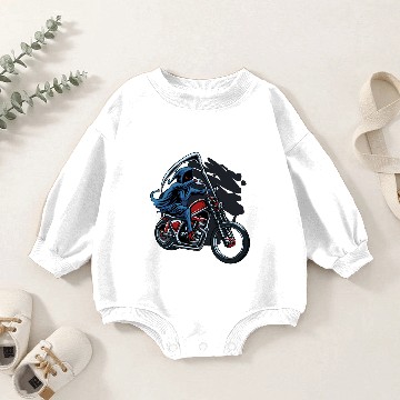 Discover Grim reaper riding Baby Romper Sweatshirts