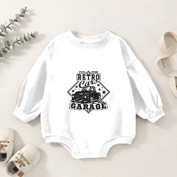 Discover Hot rod garage Baby Romper Sweatshirts