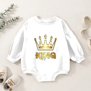 Discover King Crown ,Matching couples Clothing,King & Queen Baby Romper Sweatshirts