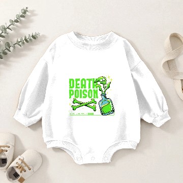 Discover green toxic with crossbones Baby Romper Sweatshirts