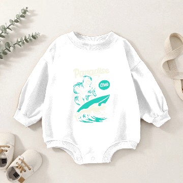 Discover Surfing skeleton Baby Romper Sweatshirts