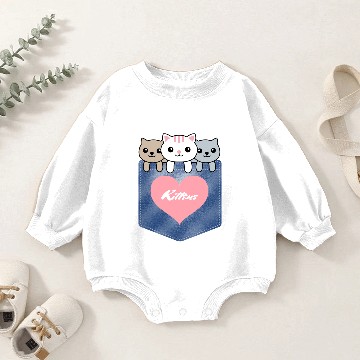 Discover Kittens love Baby Romper Sweatshirts