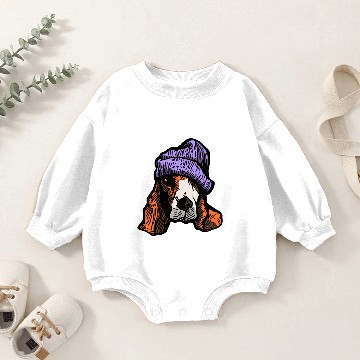 Discover cool orange dog Baby Romper Sweatshirts