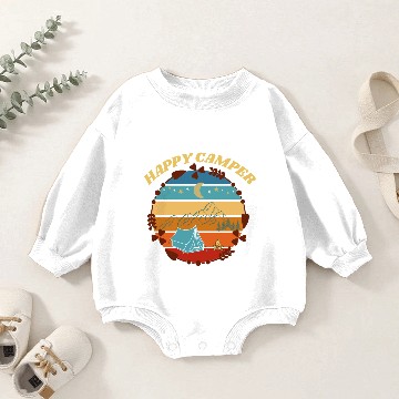 Discover Happy camper Baby Romper Sweatshirts