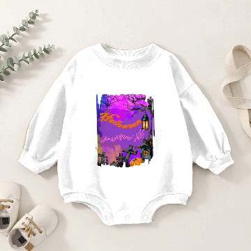 Discover HALLOWEEN graveyard shift Baby Romper Sweatshirts