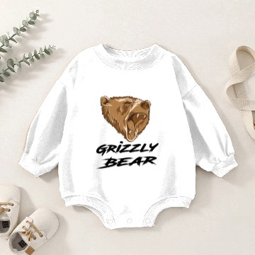 Discover Grizzly bear Baby Romper Sweatshirts