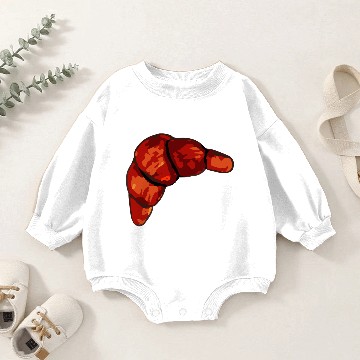 Discover Croissant Baby Romper Sweatshirts