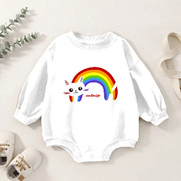 Discover Cat Rainbow Catnip Baby Romper Sweatshirts