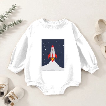 Discover Space Rocket Baby Romper Sweatshirts