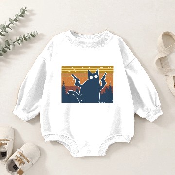 Discover Cat gun 3D Baby Romper Sweatshirts