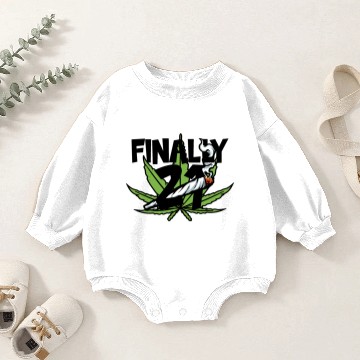 Discover FINALLY 21 WEED STONER 21st BIRTHDAY Baby Romper Sweatshirts
