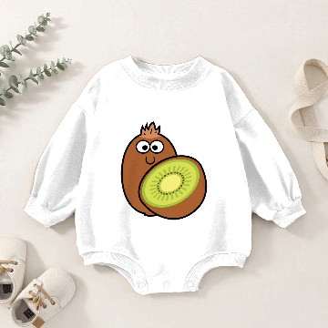 Discover Funny Cartoon Kiwi Fruit Baby Romper Sweatshirts
