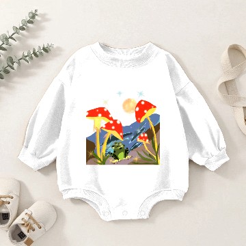 Discover Frog and Toad Mushroom Baby Romper Sweatshirts
