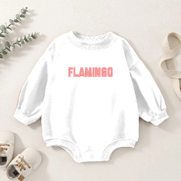 Discover Flamingo Dotted Text Design Baby Romper Sweatshirts