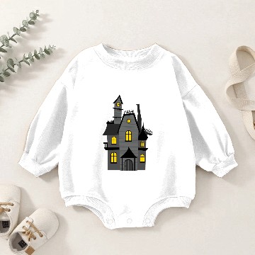 Discover Haunted house Halloween Baby Romper Sweatshirts