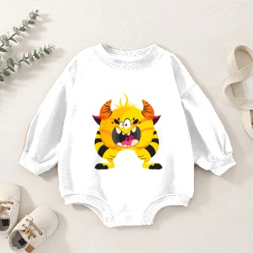 Discover Cute & Creepy Funny Monster Baby Romper Sweatshirts
