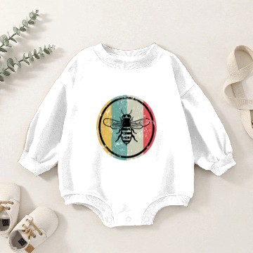 Discover Retro honey bee beekeeping vintage beekeeping Baby Romper Sweatshirts
