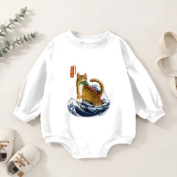 Discover catzilla monster cat Baby Romper Sweatshirts