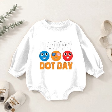 Discover Happy dot day Baby Romper Sweatshirts