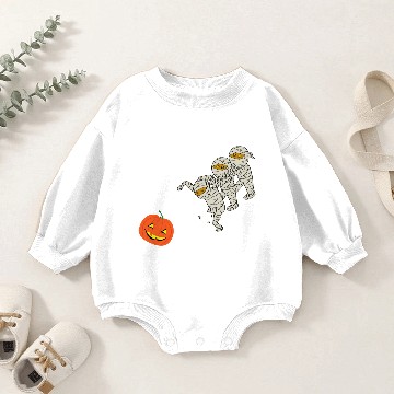 Discover Skeleton Riding Mummy Dinosaur Baby Romper Sweatshirts
