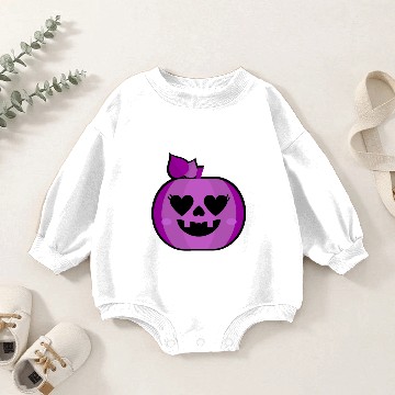 Discover Halloween Pumpkin Purple Cute Baby Romper Sweatshirts