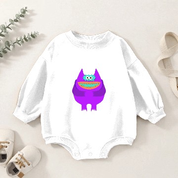 Discover Purple Nauga Stuffed Animal Cute Monster Baby Romper Sweatshirts