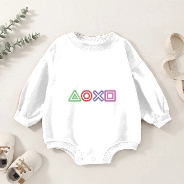 Discover playstation buttons glow Baby Romper Sweatshirts